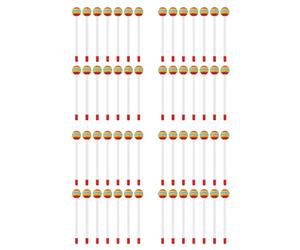 Haztholf 56 Pezzi Serie Lollipop Bastoni Rotondo Percussione Bastoncini in Plastica Pestelli per Bambini Bambino