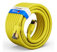 HB-Digital 10m Cavo di rete CAT 8.1 S/FTP LSZH Giallo 40 Gbps Cavo patch LAN Gigabit RJ45 maschio Ethernet PIMF 2000 MHz Compatibile con Cat.6 Cat.7 Cat.8
