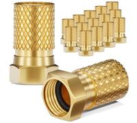 HB-DIGITAL 16 connettori F 8,2 mm con guarnizione in gomma placcato oro per cavo antenna coassiale, cavo di accoppiamento satellitare BK impianti massiccio HQ 4K UHD