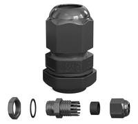 hb-digital 1x Pressacavo M12 per 3-6,5mm IP68 Impermeabile Resistente alla Polvere Ritardante di Fiamma per Uso Esterno Industriale Facile Installazione Filettatura Metrica - Nero