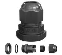 hb-digital 1x Pressacavo M20 per 6-12mm IP68 Impermeabile Resistente alla Polvere Ritardante di Fiamma per Uso Esterno Industriale Facile Installazione Filettatura Metrica - Nero