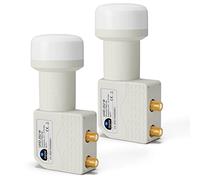 HB-DIGITAL 2 X Twin LNB LNC 2 partecipanti diretti (due pezzi) Full HD TV 3D 4K bianco bianco bianco ■ Contatti dorati ■ Protezione dalle intemperie (estensibile)