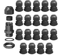 hb-digital 20x Pressacavo M16 per 4-8mm IP68 Impermeabile Resistente alla Polvere Ritardante di Fiamma per Uso Esterno Industriale Facile Installazione Filettatura Metrica - Nero