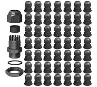 hb-digital 50x Pressacavo M16 per 4-8mm IP68 Impermeabile Resistente alla Polvere Ritardante di Fiamma per Uso Esterno Industriale Facile Installazione Filettatura Metrica - Nero