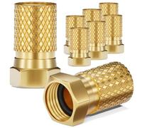 HB-DIGITAL 8 connettori F da 8,2 mm con guarnizione in gomma, placcati in oro, per cavo antenna coassiale, cavo di accoppiamento, cavo BK, impianti massicci, HQ 4K UHD