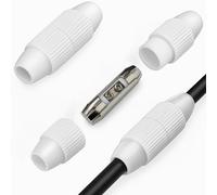 HB-DIGITAL Cavo coassiale o cavo antenna, connettore smontabile IEC, connettore coassiale, prolunga antenna, attacco avvitato, per satelliti, bianco, con contatti nichelati, corto