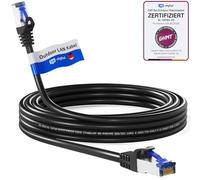 HB-Digital Cavo Ethernet LAN CAT 6a Outdoor 12 m - Cavo di Rete Patch RJ45 IP66 - Certificato GHMT - S/FTP PiMF 10 Gbit/s AWG 27/7 per Uso Interno ed Esterno Impermeabile - Nero