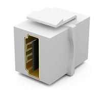 HB-DIGITAL Keystone Modulo con presa HDMI 2.0 | Keystone multimediale per pannello patch staffa connettore adattatore frizione plug & play bianco