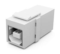 HB-DIGITAL Keystone - Modulo con presa USB 2.0 BF/AF | Keystone multimediale per pannello patch Keystone supporto connettore adattatore frizione plug & play bianco