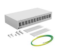 HB-DIGITAL Pannello patch a 12 porte alloggiamento per moduli Keystone: RJ45, presa RJ11, connettore IEC maschio/femmina, connettore F, USB-C USB-A BF/AF, HDMI, morsetto filettato BNZ, connettore RCA