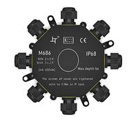 hb-digital Presa di derivazione M686-O IP68 8 vie, presa di collegamento a 8 poli, 0,5 ~ 2,5 mm², cablaggio per esterni, installazione elettrica 4 - 14 mm, impermeabile con connettore