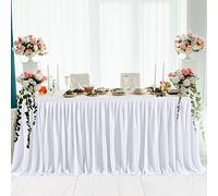 HB HBB MAGIC HBBMAGIC Bianco Gonna da Tavolo L275*H76cm, Decorazioni Tavolo per Babyparty, Babyshower, Compleanno, Matrimonio, Natale, Capodanno