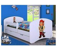 HB - Lettino con materasso e cassettone, disponibile in diverse varianti, colore: Bianco