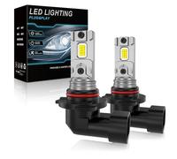 HB3 LED Lampadine Fari per Auto, 22000LM 600% 6500K Bianco 9005 HB3 LED Lampadine Per Fari per Auto e Moto DC 9-16V, 1:1 Plug and Play, 2 pezzi