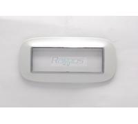 HB4806SAN BTICINO/LEGRAND AXOLUTE placca ellittica 6 posti colore argento