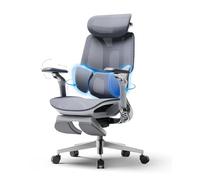 Hbada E3 Pro Edizione 2026 Poltrona Ufficio Ergonomica, Supporto Lombare Dinamico 3 Zone, Braccioli 720°, Certificato IGR/BIFMA, Ideale per Mal di Schiena e Smart Working (Bianco,con Poggiapiedi)
