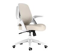 Hbada J1 Sedia Ufficio e Scrivania Ergonomica, con Braccioli Ribaltabili, Cuscino a Sella e Schienale a Forma S, Girevole, Oscillazione 15°, Mesh, Grigio