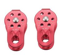 Hbaebdoo 2 pz Puleggia Corda Albero Climber Arboricoltore Puleggia Fissa Rosso