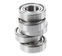 Hbaebdoo 6002Z - Cuscinetti schermati in metallo, 15 x 32 x 9 mm, 5 pezzi, colore: Argento