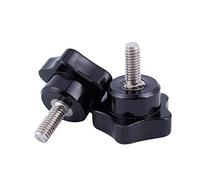 Hbaebdoo M6 x 15mm Filettatura Vite a Maniglia Nero 2 Pz