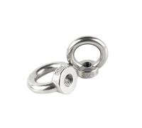HBALDTEDC Bullone a Occhiello con Spalla di Sollevamento, 1 o 2 Pezzi di Dadi ad Occhiello di Sollevamento in Acciaio Inossidabile 304 M3-M36 Argento(M14-1pcs)