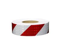 HBALDTEDC Nastro di avviso di Pericolo, Nastro Riflettente 5 cm x 50 m Multicolore(Red White)