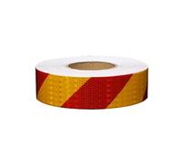 HBALDTEDC Nastro di avviso di Pericolo, Nastro Riflettente 5 cm x 50 m Multicolore(Red Yellow)