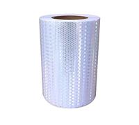 HBALDTEDC Nastro di avviso di Pericolo, Nastro Riflettente 7,87 Pollici x 82 Piedi Multicolore(White)