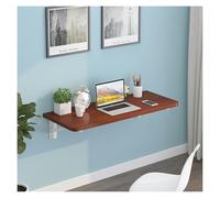 HBALDTEDC Tavolo pieghevole a parete per scrivania, a parete Floating Desk With Iron Bracket,Fold Down Desk For Small Spaces,Floating Folding Table(Teak Color,60 * 40cm/23.6 * 15.7in)
