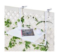HBALDTEDC Tavolo pieghevole a parete per scrivania, a parete Tavolo da bar pieghevole for balcone da esterno for ringhiera, tavolo da ringhiera for balcone regolabile(White)
