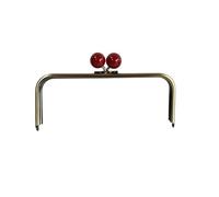 HBALDTEDC Telaio per borsa in metallo, 22 o 24 cm Kiss Lock bronzo antico grande palla fermagli borsa accessori portafoglio parti in plastica color caramella chiusura a bacio Lockv(Red,24x9cm)