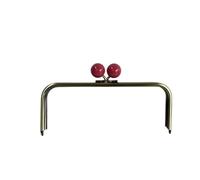 HBALDTEDC Telaio per borsa in metallo, 22 o 24 cm Kiss Lock bronzo antico grande palla fermagli borsa accessori portafoglio parti in plastica color caramella chiusura a bacio Lockv(Rose,22x9cm)