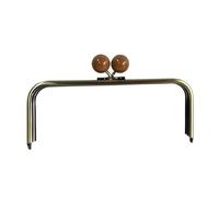 HBALDTEDC Telaio per borsa in metallo, 22 o 24 cm Kiss Lock bronzo antico grande palla fermagli borsa accessori portafoglio parti in plastica color caramella chiusura a bacio Lockv(Brown,22x9cm)