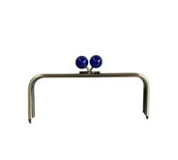 HBALDTEDC Telaio per borsa in metallo, 22 o 24 cm Kiss Lock bronzo antico grande palla fermagli borsa accessori portafoglio parti in plastica color caramella chiusura a bacio Lockv(Blue,24x9cm)