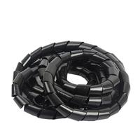 HBALDTEDC Tubo avvolgitore ordinato dei Cavi, Tubo avvolgitore a Spirale OD 4mm-20mm Bianco Nero organizzatore for Cavi(Black,16mm x 4 Meter)