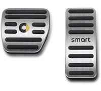 HBANMK Pedaliera Auto per Smart Fortwo 451 453 Forfour 450 452 454, Copripedali Antiscivolo per Auto Pedali, Pedale Freno Acceleratore Frizione, Copertura del Poggiapiedi Pedale Auto