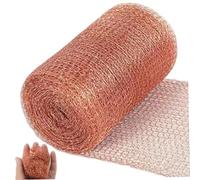 Hbbgdiy 1 Rotolo di Larghezza da 5 Pollici in Mesh Rame 394 Pollici, Lana di Rame Multiuso Resistente alla ruggine per Controlli di e roditori, Protezione da Giardino, distillazione, Arti e mesti