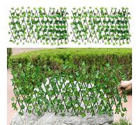 Hbbgdiy 2 Pezzi Recinzione per la Privacy espandibile, Recinzione edera Artificiale, Schermo della Privacy Decorativo per Balcone, Patio, spazi Esterni, Che Copre la