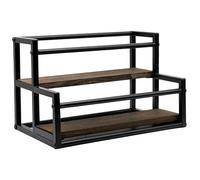 Hbbgdiy A 2 Livelli di Legno sciroppo di sciroppo Barra Barra da barretta di Multi USA Un condimento per spezie da Cucina Organizzatore di Bottiglie per sciroppi per condimenti per Le vedute di