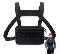Hbbgdiy Borsa da Petto, a sgancio rapido, Regolabile, Multitasche, Impermeabile e Traspirante, in Tessuto Oxford, per Ciclismo, Corsa, Escursionismo, Caccia all'aperto