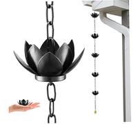 Hbbgdiy Catena di Pioggia 3, 9ft 12 LOTTUS Cappa PIOGA Catene PIOPO METALE per GRUTERE CAMINE Decorative Outdoor per Efficace INFERIMENTO GRANDO GARTY Grotto DOTTO Alternativo