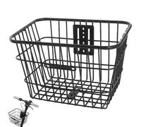 Hbbgdiy Cestino per Bicicletta, Cestino Anteriore/Posteriore in Metallo Resistente, capacità, Rimovibile, per trasportare Cani, Animali Domestici, generi Alimentari, 12x9x10 Pollici