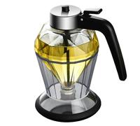 Hbbgdiy Distensatore di di Vetro Senza gocciolamento da 200 ml Dispenser di sciroppo per Tipo pressa con Manico e Supporto, versante del Barattolo di Trasparente per la Colazione da caffè da