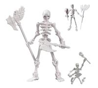 Hbbgdiy Figura d'azione Scheletro, 3pc Tasti di Scheletro impiccato e Mobile con Armi più Armi Decorazioni Desktop Fai -da -Te la Chiave, Modello di Anatomia, Decorazione del Desktop