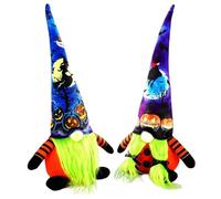 Hbbgdiy Gnomi di Halloween, 2 Pezzi di Peluche Morbidi e Carini a Forma di Gnomo Senza Volto con Cappello a Punta per Decorazioni di Halloween per casa e Ufficio, 5, 5x15 Pollici