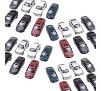 Hbbgdiy Kit di auto modello 1:75 Scala mini dipinta di automobili Modello di traffico fai-da-te strade micro-paesaggio ornamenti per gli accessori da costruzione 50pcs