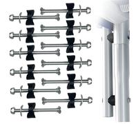 Hbbgdiy Kit di Riparazione per trampolini, Confezione da 12 Viti Lunghe per trampolini, bulloni e Dadi Anti-allentamento per Parti di, Kit di Riparazione per, Viti per