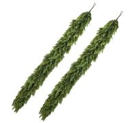 Hbbgdiy Norfolk Pine Garland 2 Pezzi da 5, 9 Piedi Cedar Artificiale Garland Real Touch Inverno Decorazioni Natalizie per Il Camino da Parete da Parete da Tavolo da Mantello Banister Natale Albero