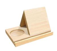 Hbbgdiy Piccola libreria Porta libri triangolare in legno naturale con fessura per tazza Mini libreria creativa per l'home office Biblioteca Decorazioni per la cucina Regali per gli amanti