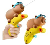 Hbbgdiy Pistole ad Acqua per Bambini dai 3 Anni in su, 2 Pistole ad Acqua a Forma di Simpatico Capibara, Pistola a Pressione con Lungo Raggio di tiro, Ideale Come Regalo per L'Estate in Spiaggia